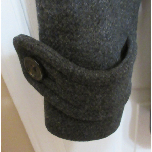Banana Republic Women's Gray Pea Coat Wool Blend Toggle Button XS Pockets - Picture 6 of 12